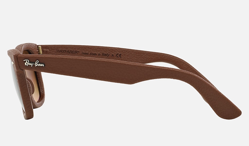 Wayfarer Leather Sunglasses in Bronze-Copper and Brown | Ray-Ban®