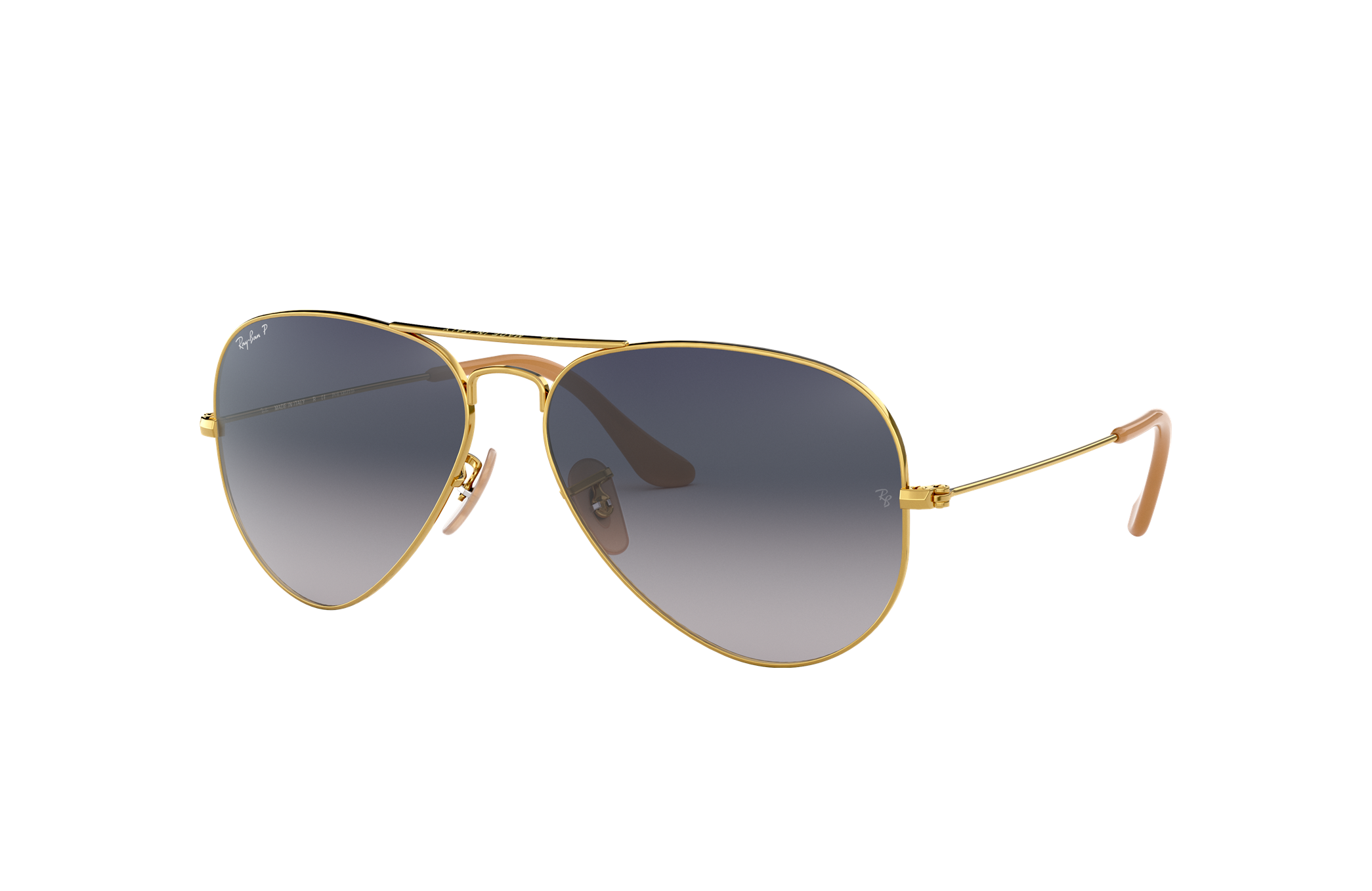 blue polarized ray ban aviators