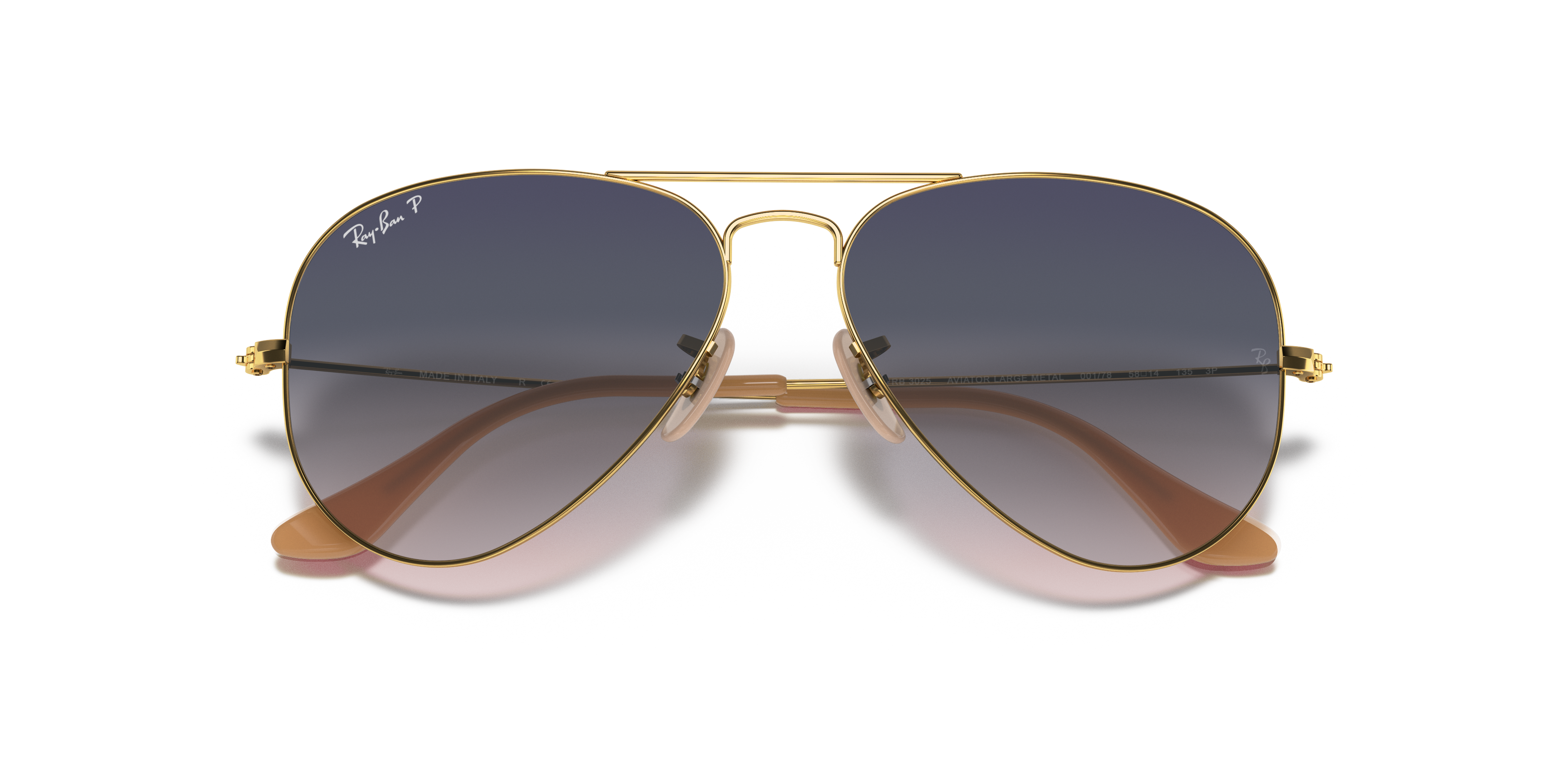 ray ban gold blue gradient