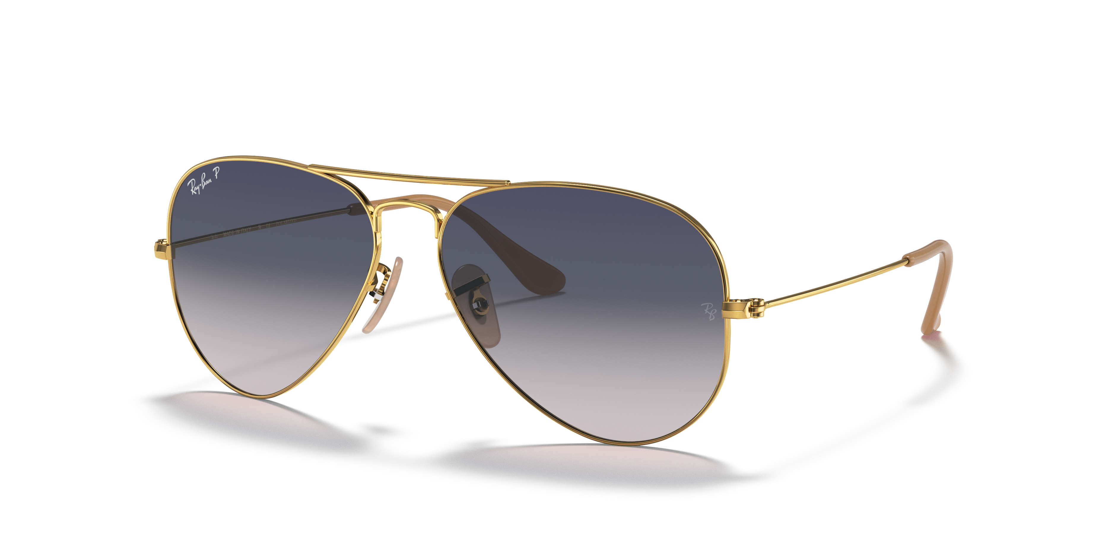 ray ban aviators gold polarized