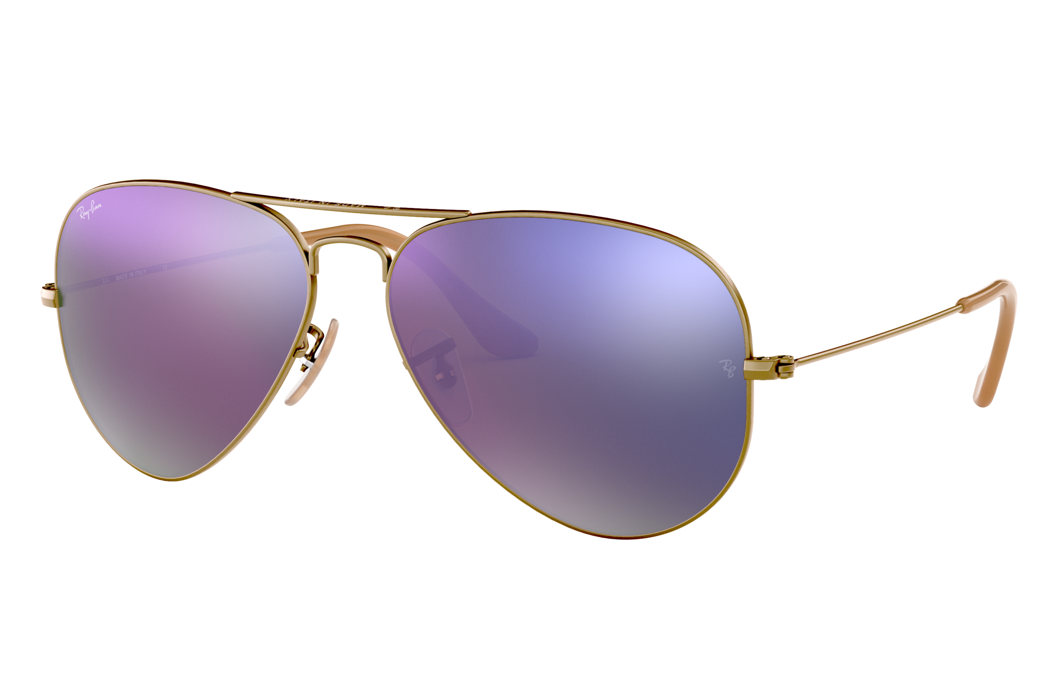 ray ban aviator purple sunglasses