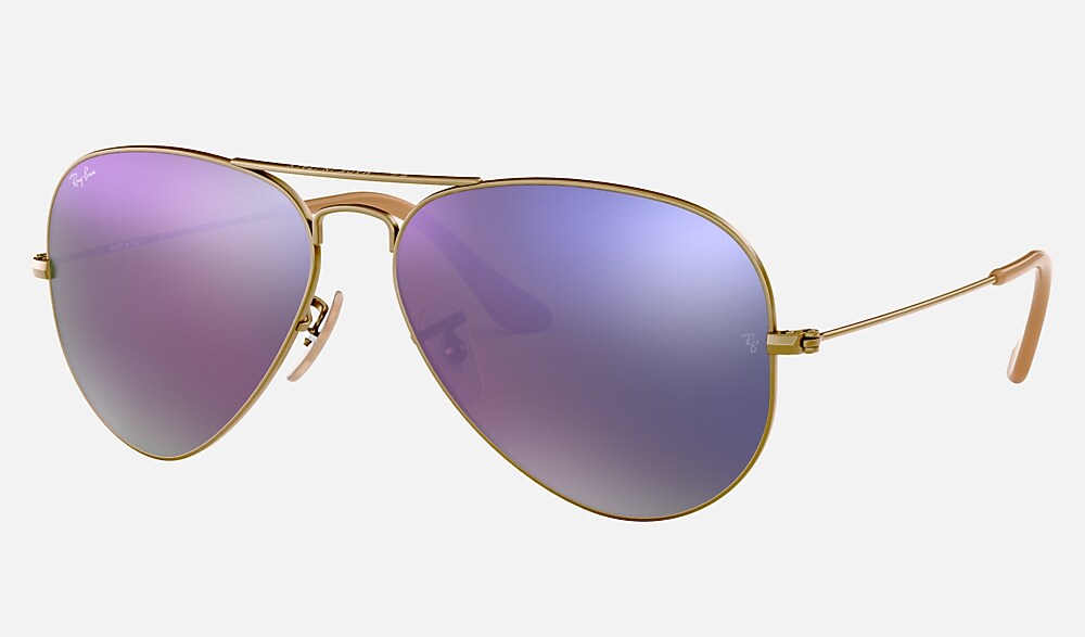 レイバン Ray-Ban RB3025 167/4K 58mm ライラックミラー AVIATOR FLASH LENSES Sunglasses in Bronze-Copper and Lilac Mirror