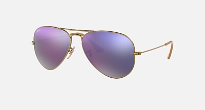 AVIATOR FLASH LENSES Sunglasses in Bronze-Copper and Lilac Mirror