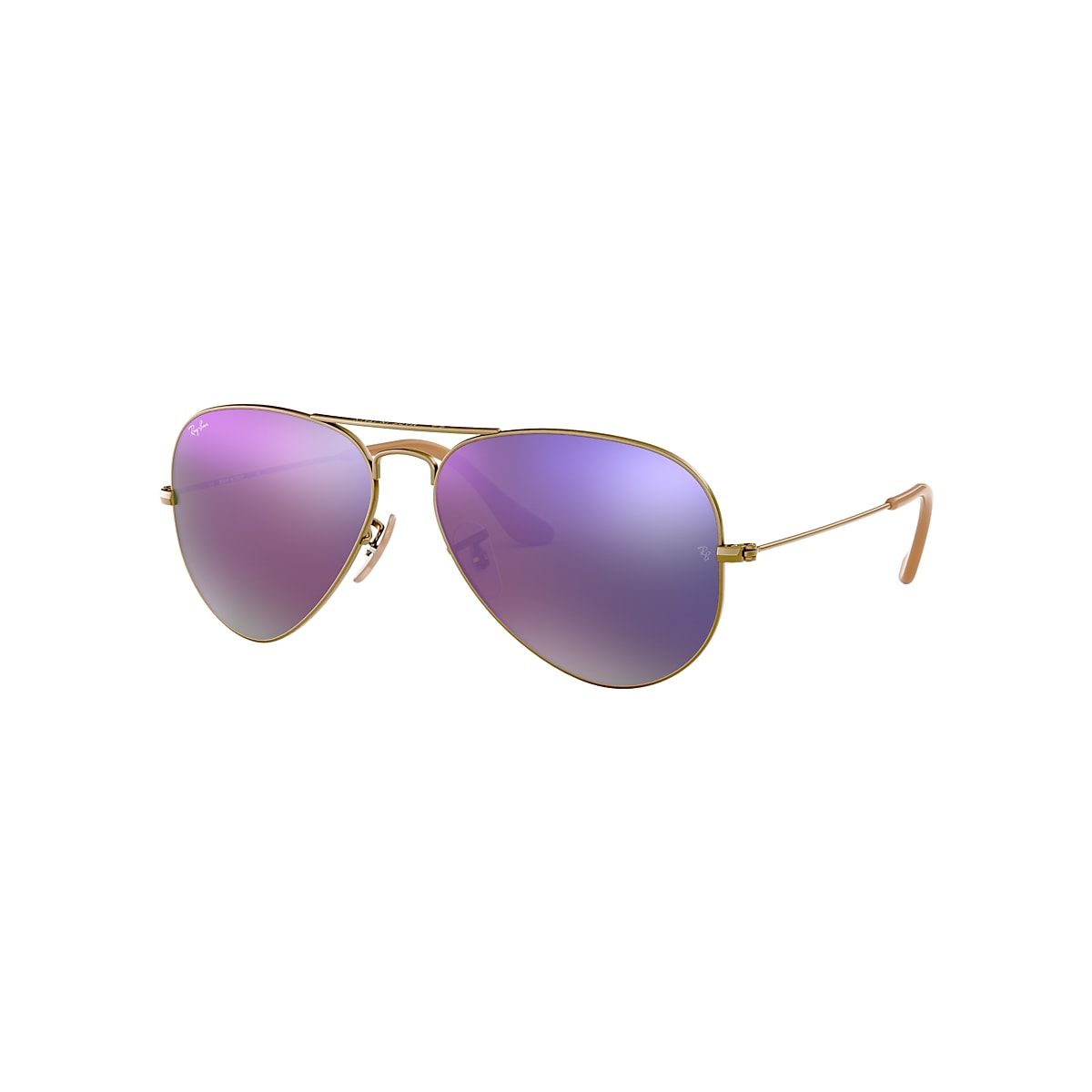 member Brawl hierarchy Aviator Flash Lenses Sunglasses in Bronze-Copper and Lilac | Ray-Ban®