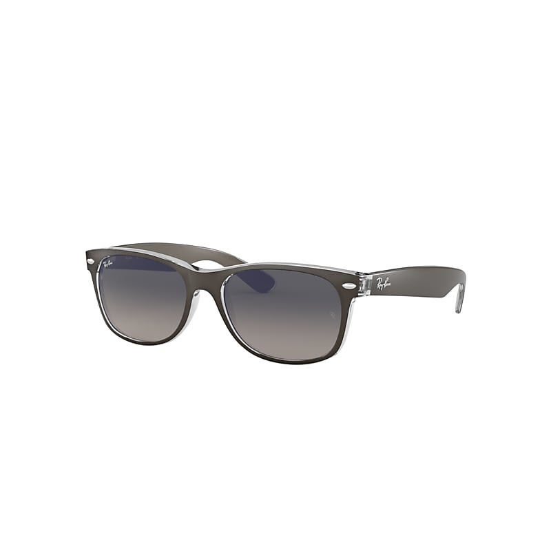 Ray-Ban New Wayfarer Color Mix Sunglasses Gunmetal Frame Grey Lenses 52-18