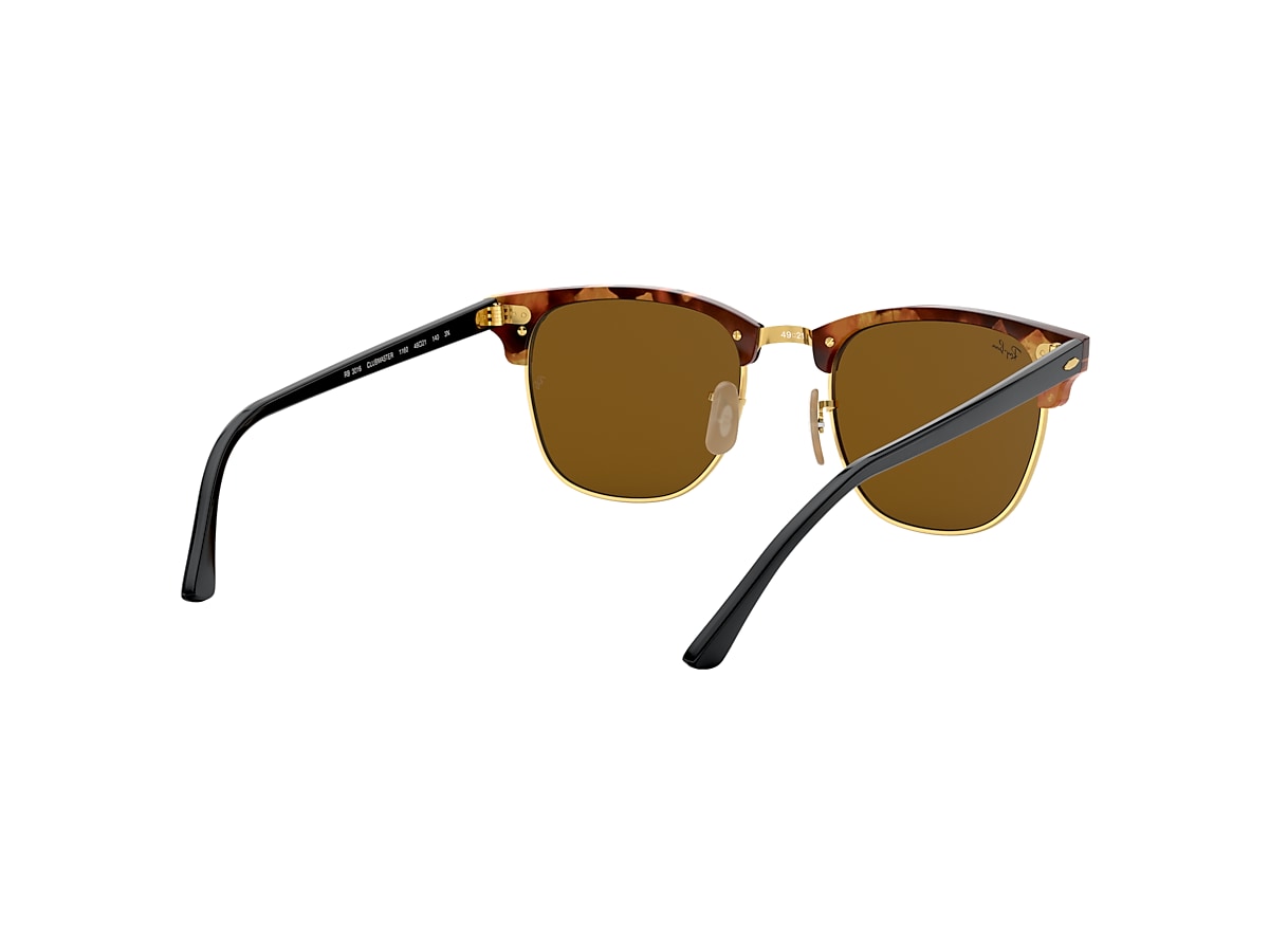 CLUBMASTER FLECK Sunglasses in Brown Havana and Brown - RB3016