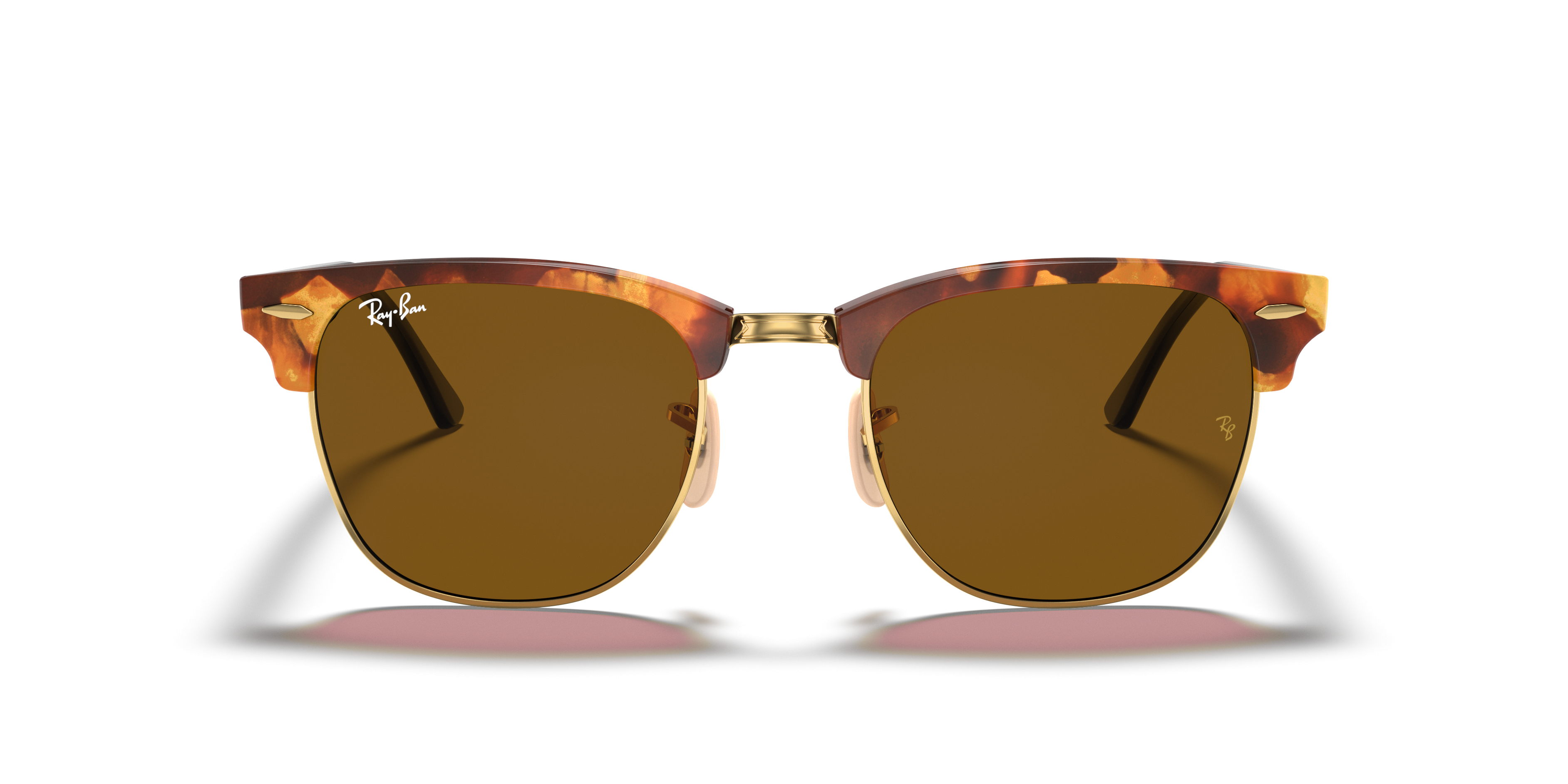 Clubmaster Fleck Sunglasses in Brown Havana and Brown | Ray-Ban®