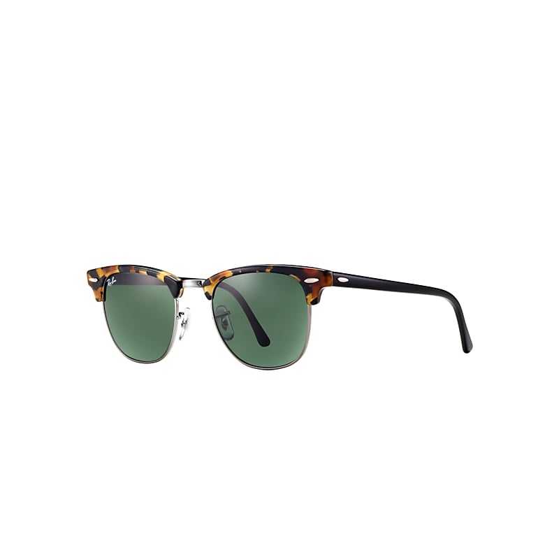 Ray-Ban Clubmaster Fleck Sunglasses Black Frame Green Lenses 51-21