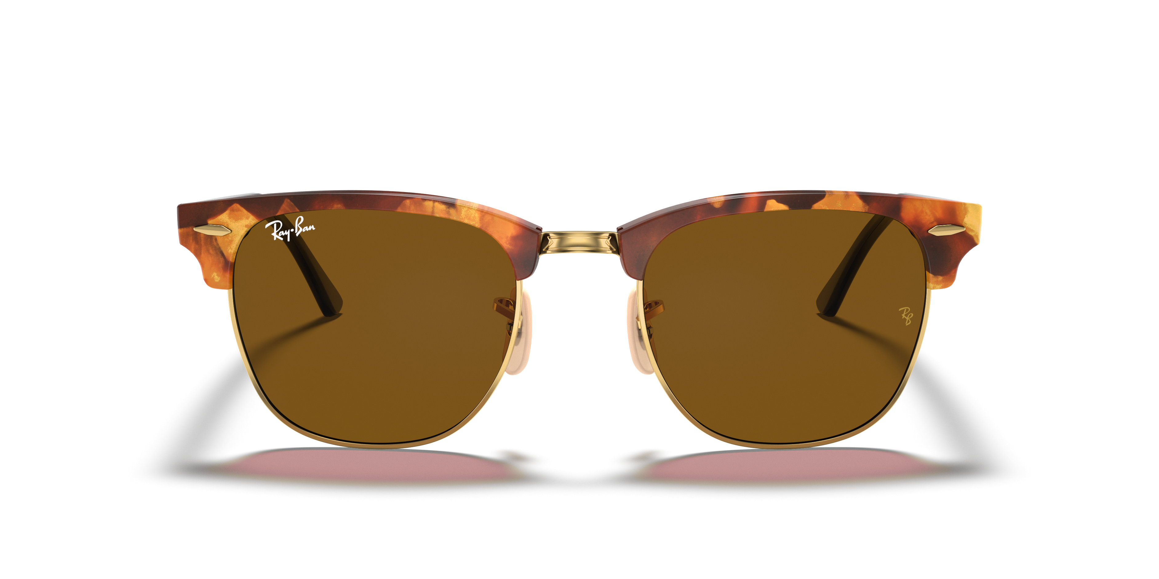 ray ban clubmaster tortoise brown lens