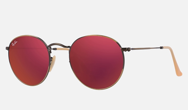 knap Fredag Stewart ø ROUND FLASH LENSES Sunglasses in Bronze-Copper and Red - RB3447 | Ray-Ban®