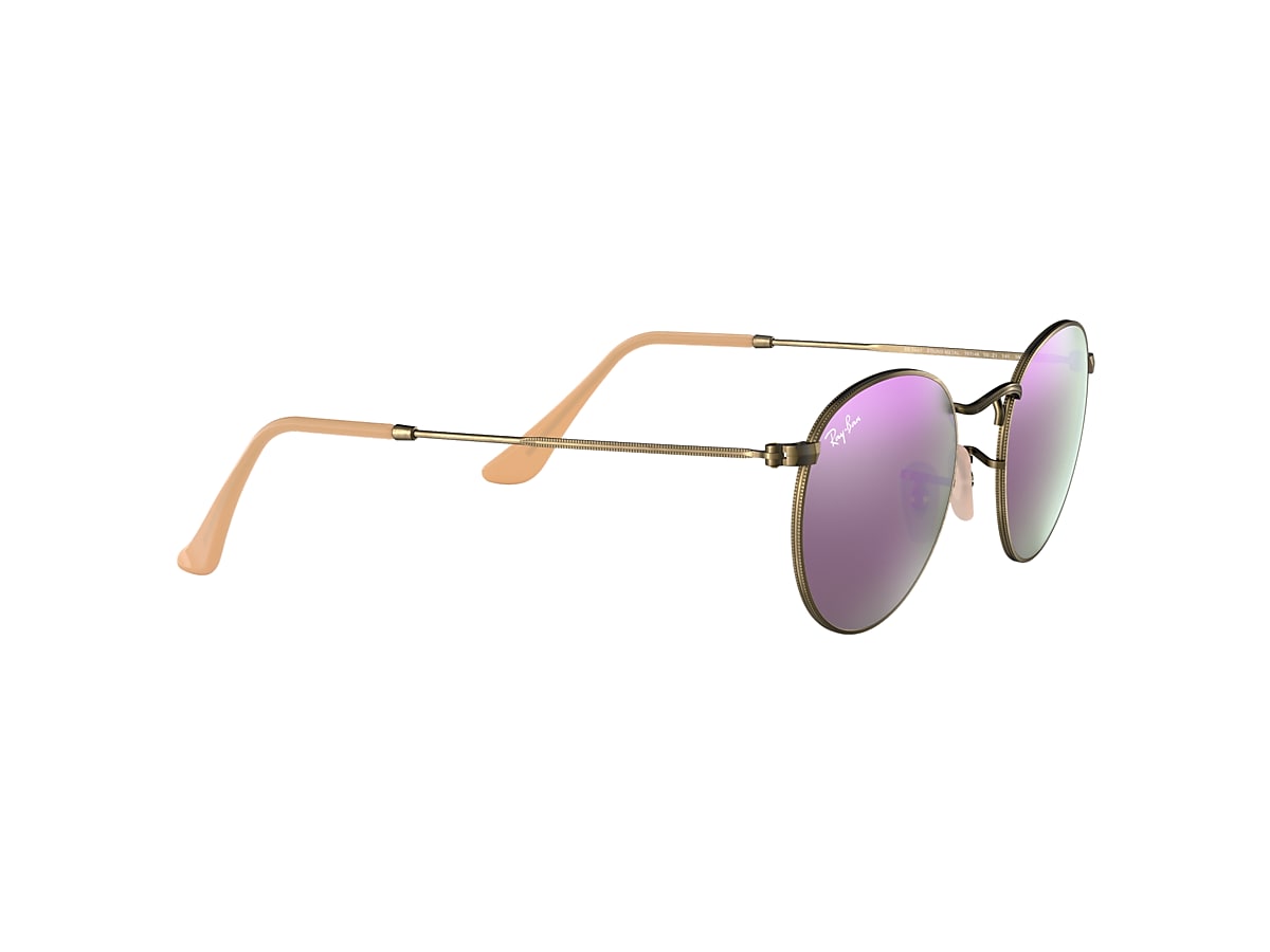 Round Flash Lenses Sunglasses in Bronze-Copper and Lilac | Ray-Ban®