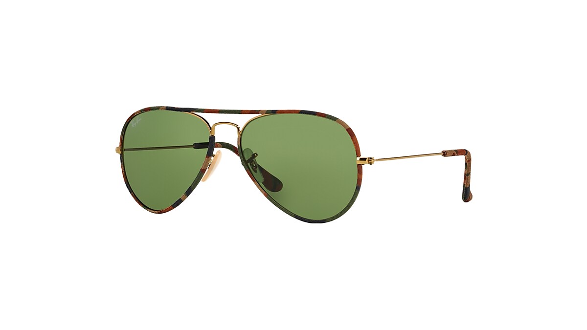 Aviator Full Color Sunglasses in Multicolor and Green | Ray-Ban®