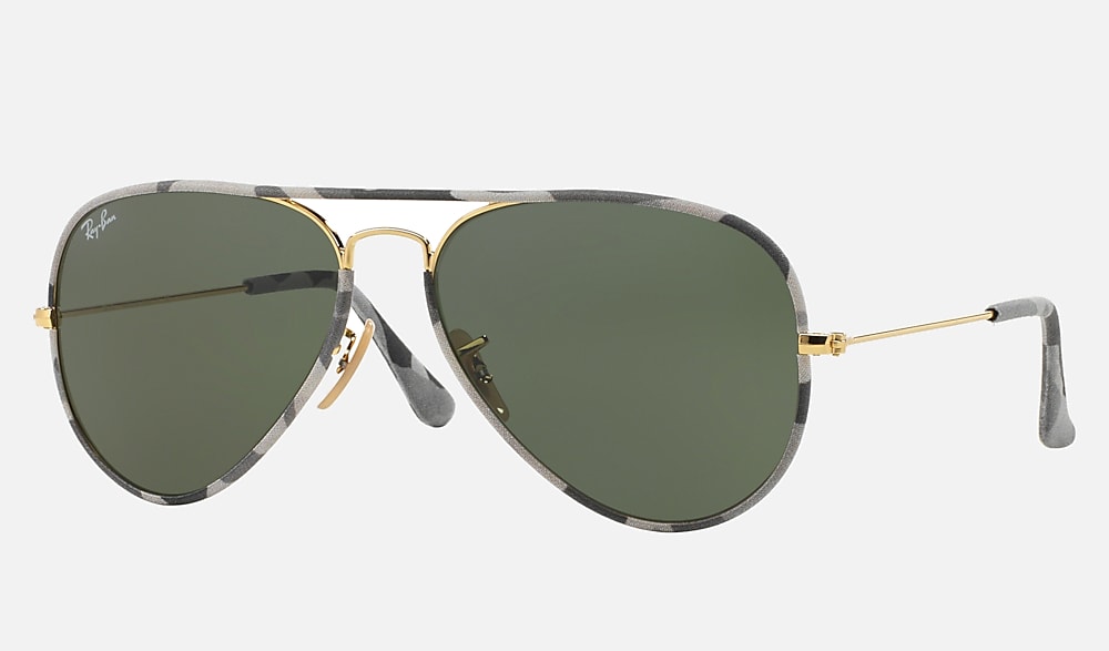 AVIATOR FULL COLOR Sunglasses in Multicolor and G 15 Green RB3025JM Ray Ban