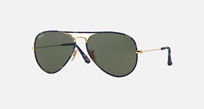 AVIATOR FULL COLOR Sunglasses in White and Light Grey Gradient (55