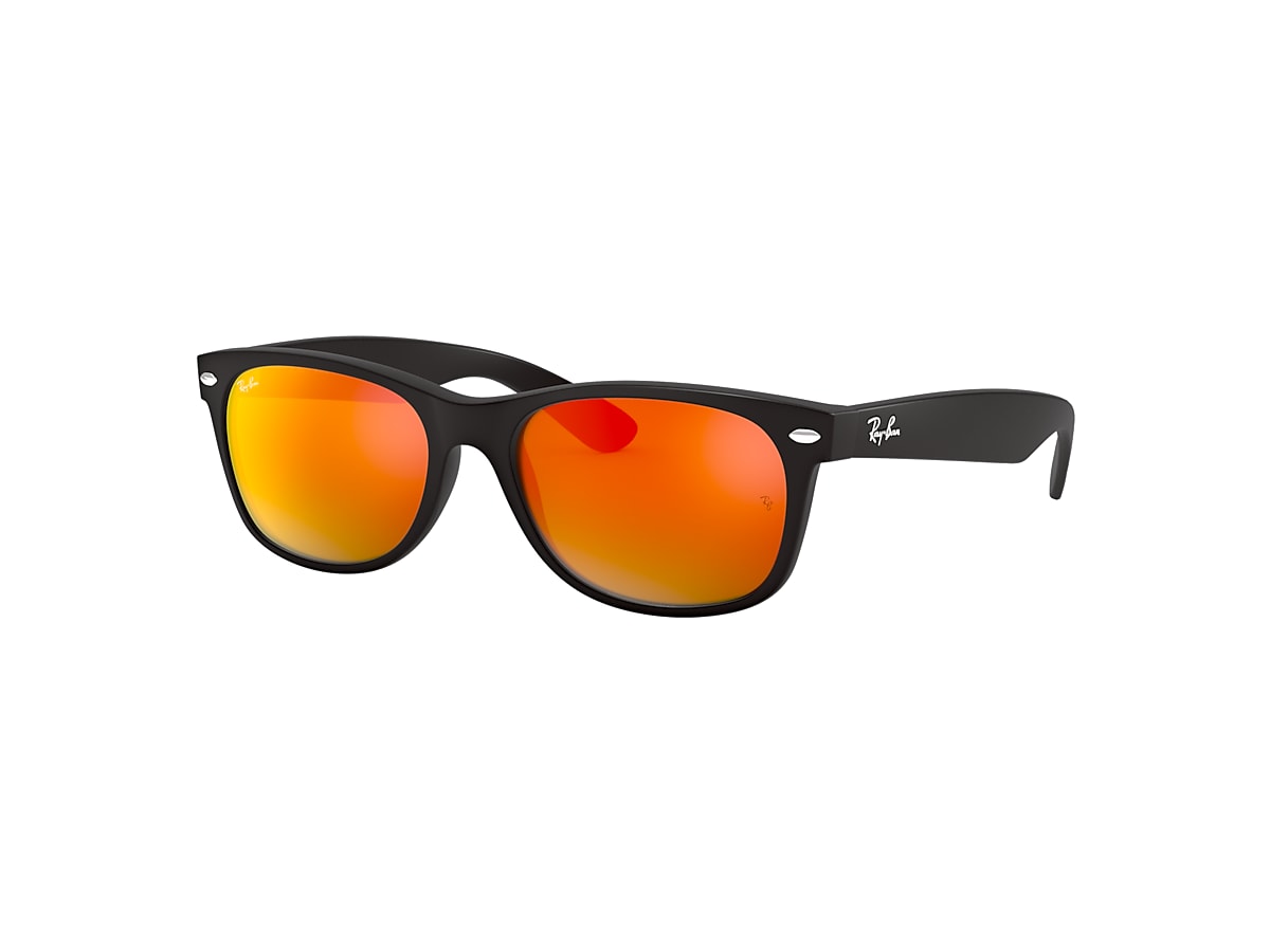 huurling Slager Voorafgaan New Wayfarer Flash Sunglasses in Black and Orange | Ray-Ban®
