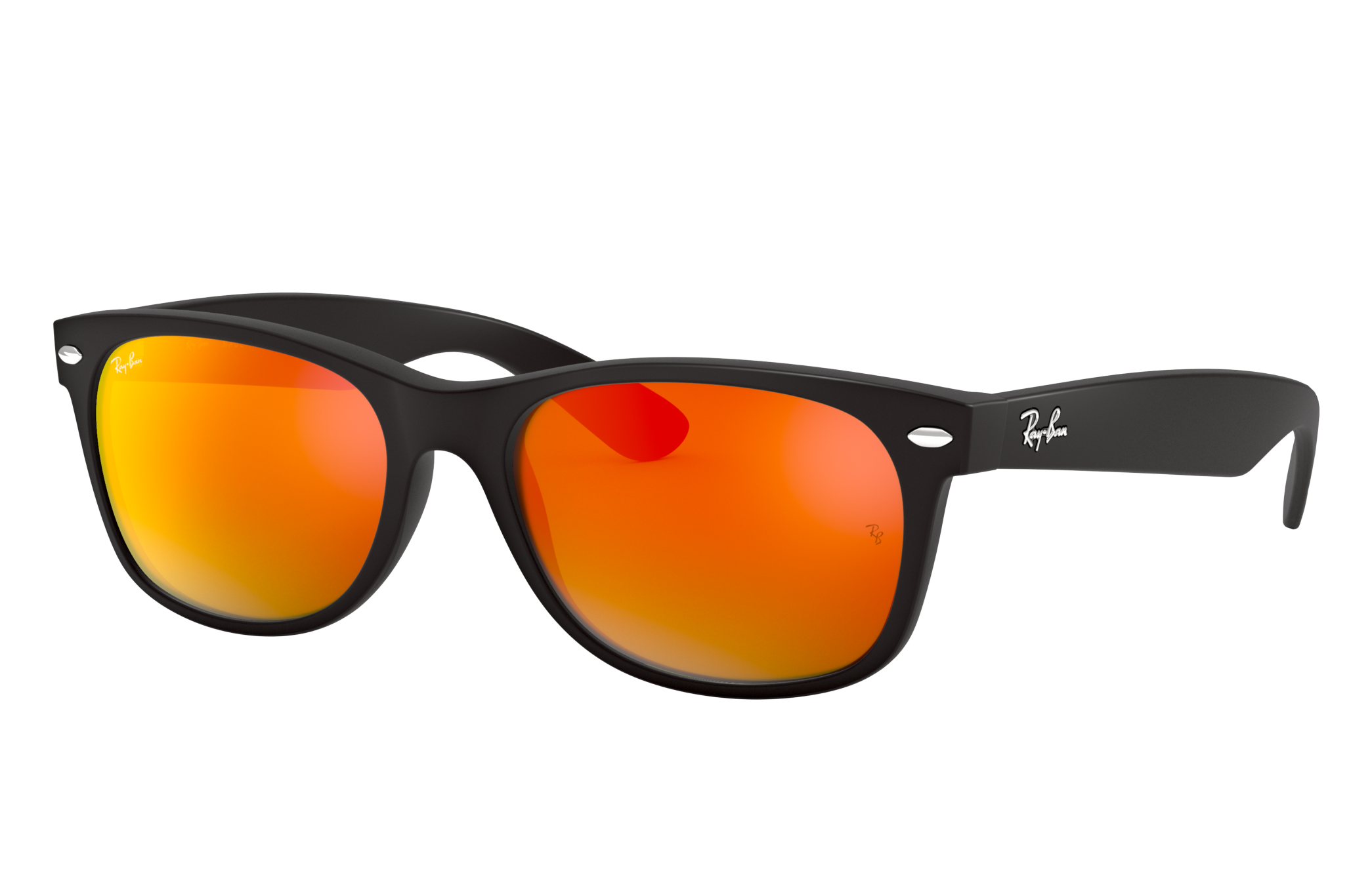 New Wayfarer Flash Sunglasses in Black and Orange | Ray-Ban®