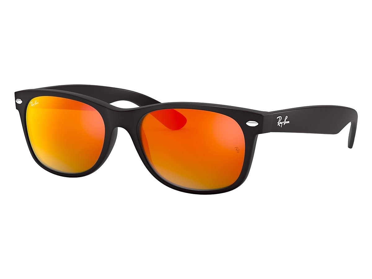 censorship Incense Northwest New Wayfarer Flash Sunglasses in Black and Orange | Ray-Ban®