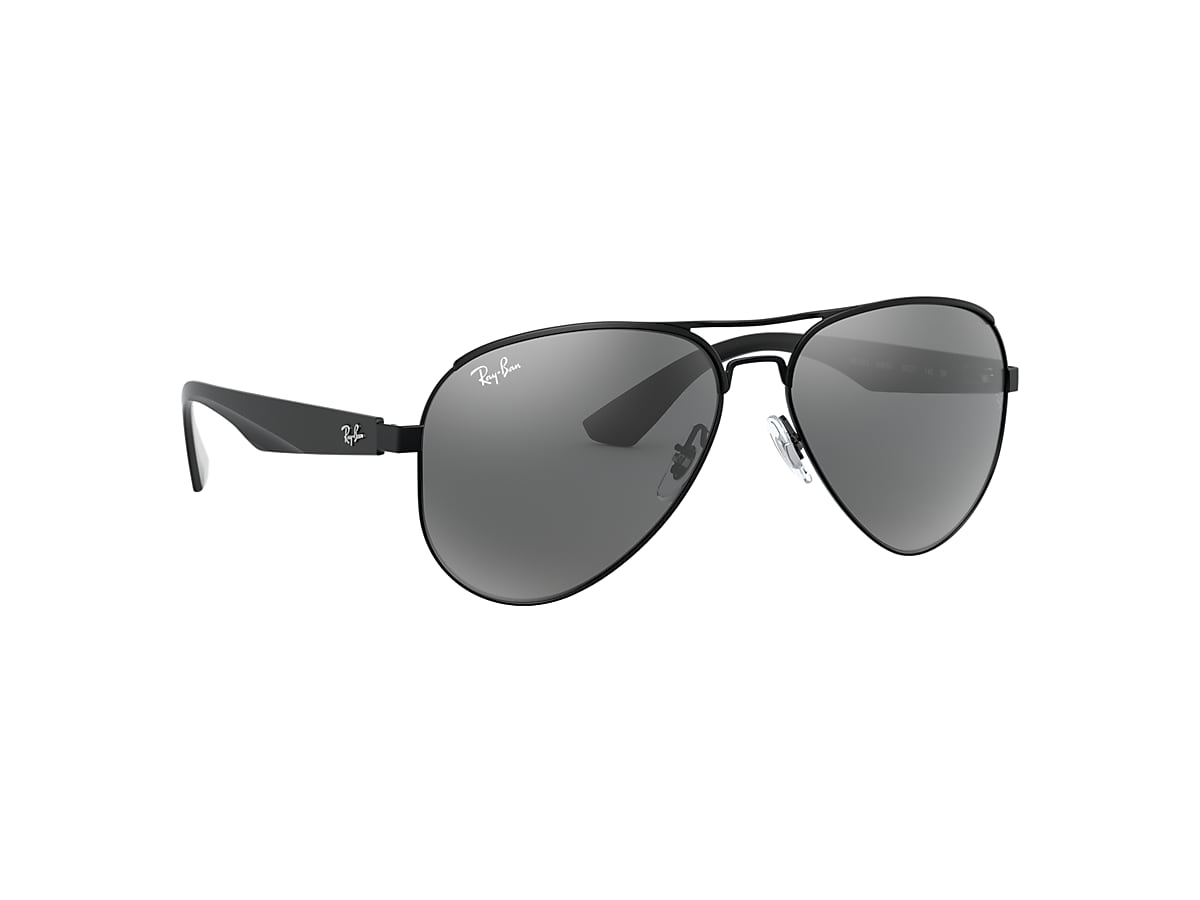 Ray-Ban RB3523 029/55 サングラス RB3523 Sunglasses in Black and Grey Mirror Silver (59-17) - RB3523
