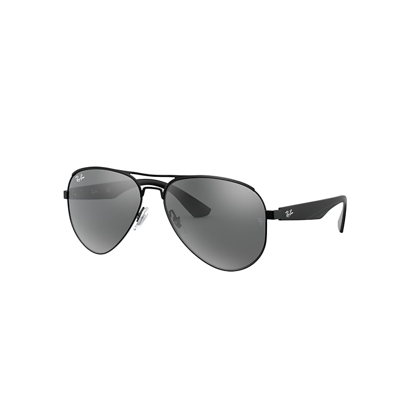 Ray-Ban Rb3523 Sunglasses Black Frame Silver Lenses 59-17