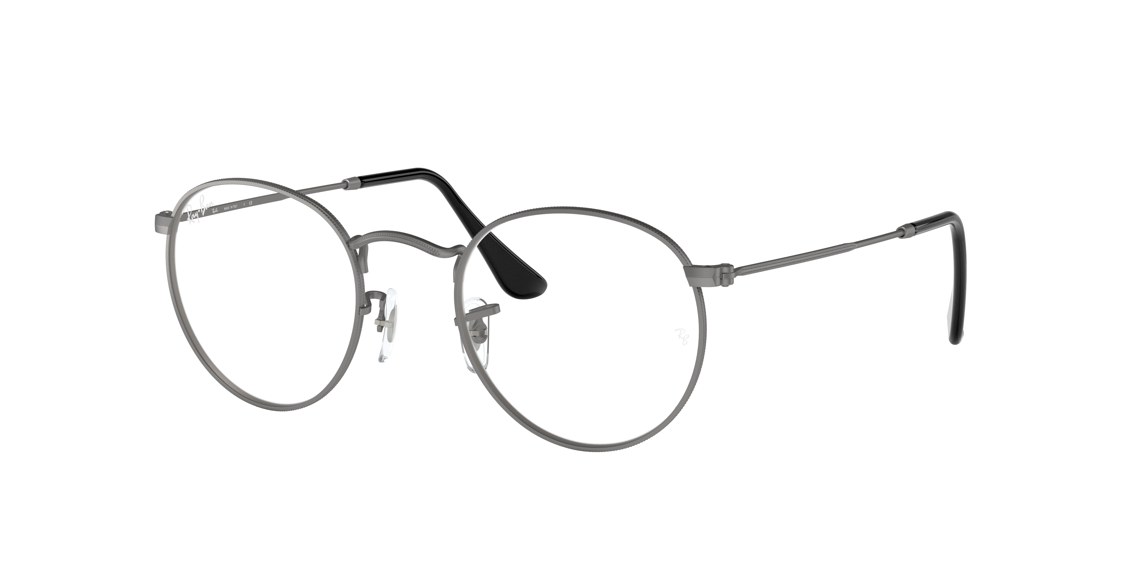 ray ban round metal sunglasses black