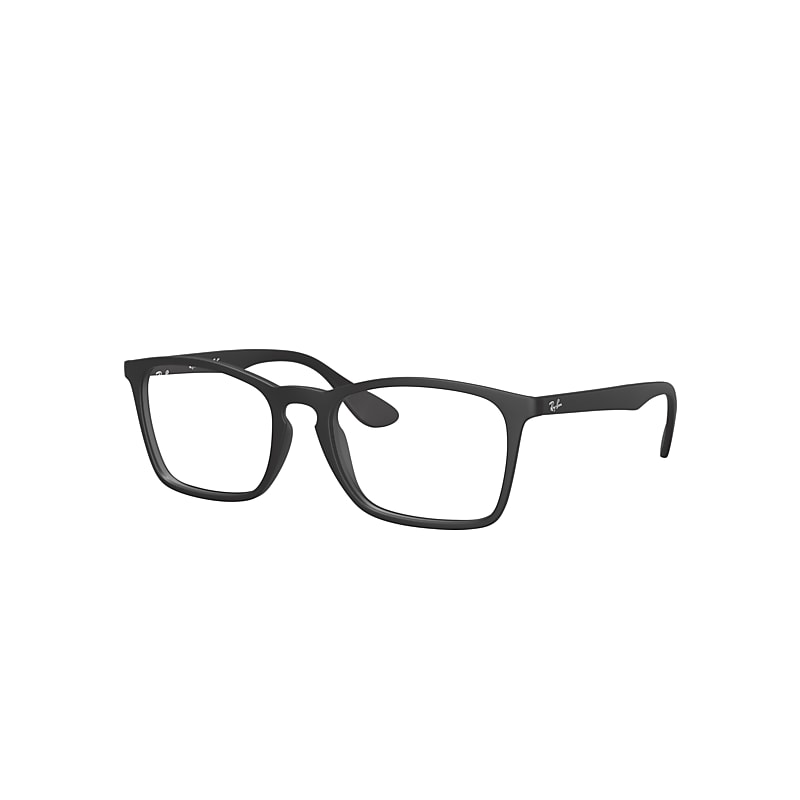 Ray-Ban Chris Optics Eyeglasses Black Frame Clear Lenses Polarized 55-18