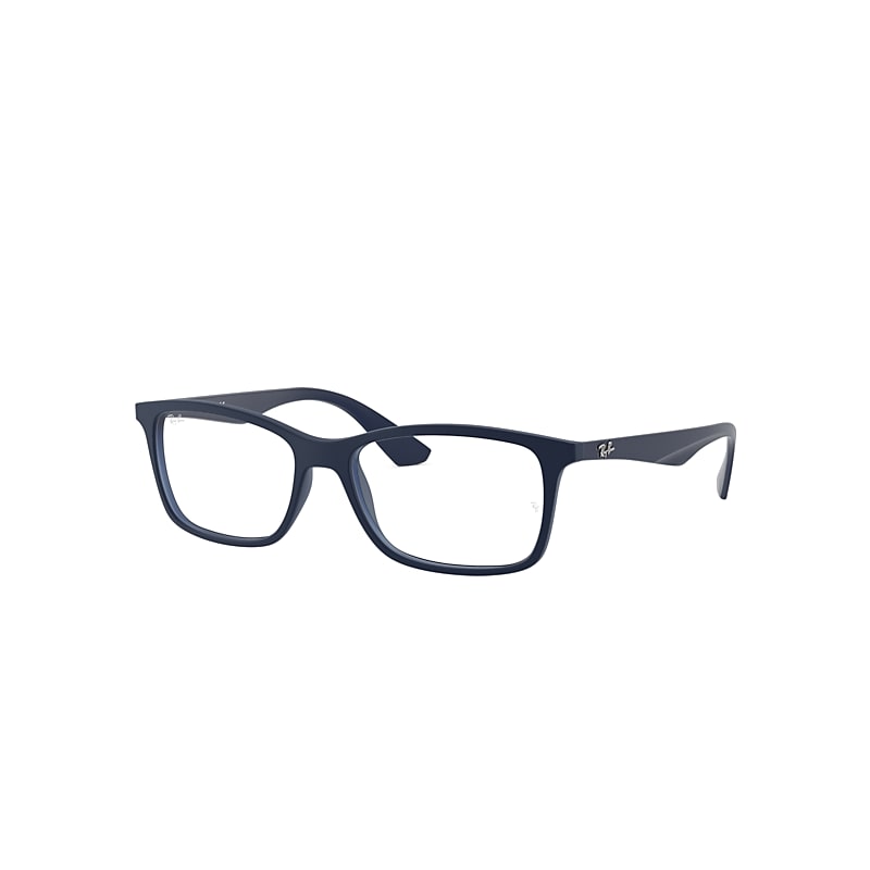 Ray-Ban Rb7047 Optics Eyeglasses Blue Frame Clear Lenses Polarized 56-17