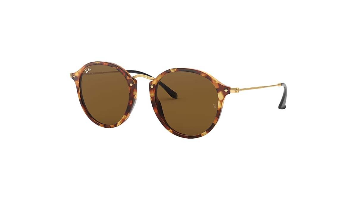 opgraven Missend Vernauwd Round Fleck Sunglasses in Brown Havana and Brown | Ray-Ban®