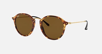 ROUND FLECK Sunglasses in Black and G-15 Green - RB2447  display picture 1