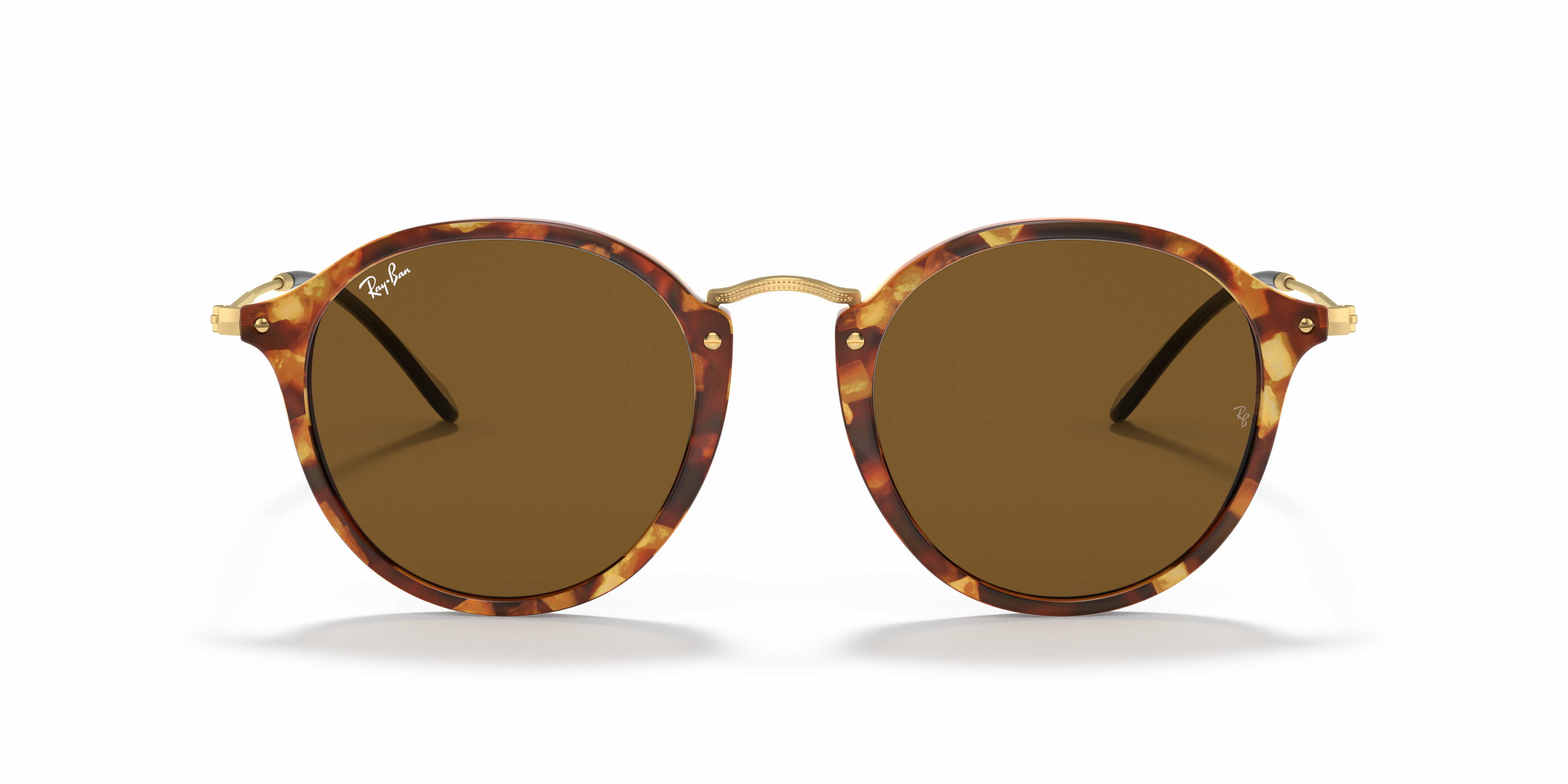 ray ban tortoise round sunglasses