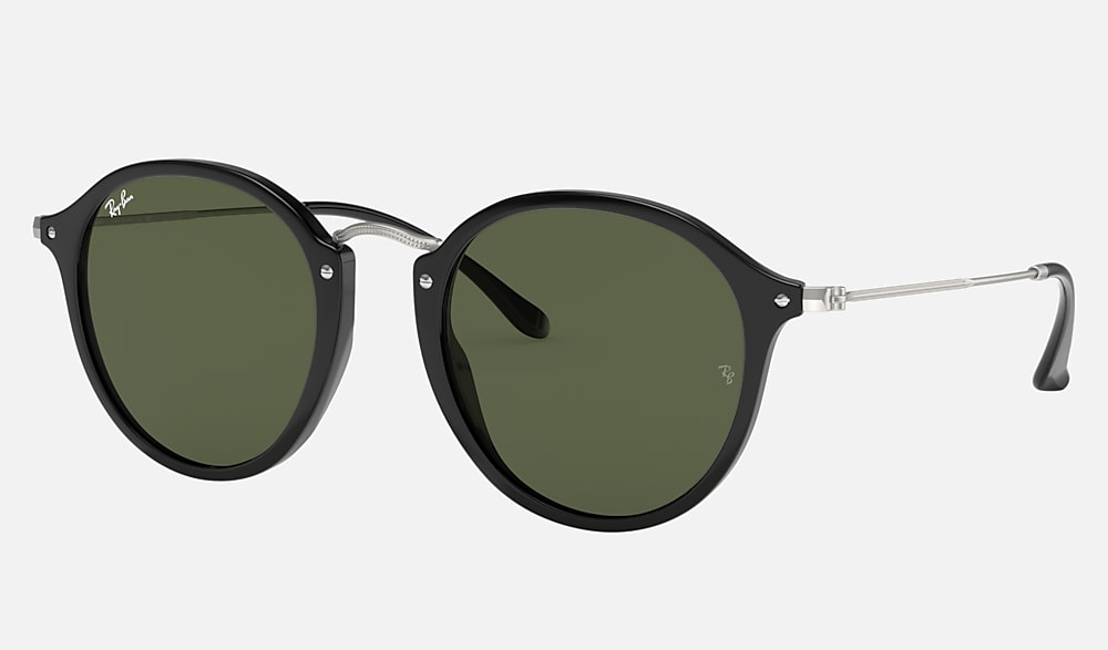 Ray-Ban ラウンドフレック　RB 2447F ROUND FLECK Sunglasses in Black Havana and G-15 Green