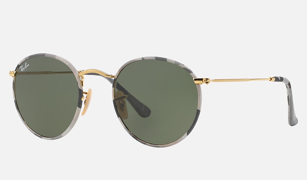 Round Camouflage Sunglasses in Multicolor and Green | Ray-Ban®