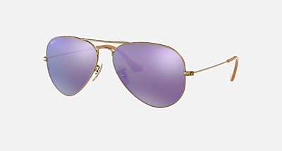 AVIATOR FLASH LENSES Sunglasses in Bronze-Copper and Lilac  display picture 3