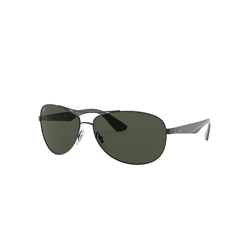 Ray-Ban Rb3526 Sunglasses Grey Frame Green Lenses 63-14