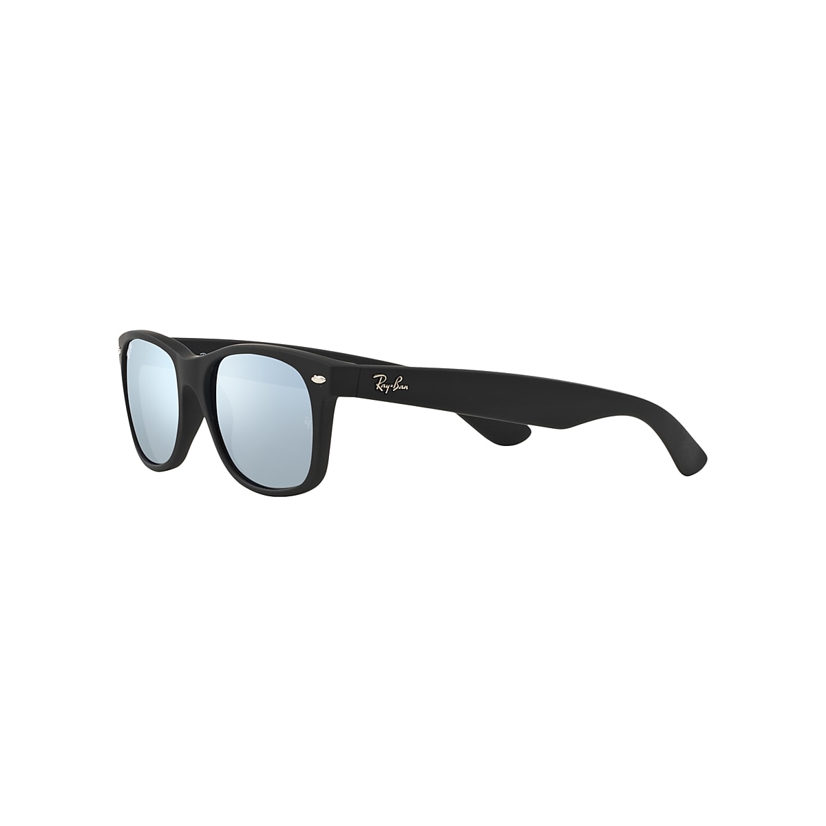 NEW WAYFARER FLASH Sunglasses in Rubber Black and Silver Flash