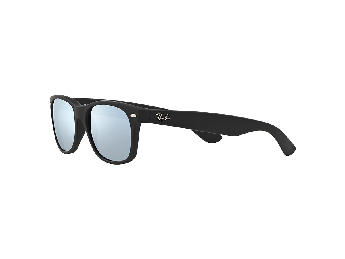 Ray-Ban Sunglasses New Wayfarer Flash Black Frame Silver Lenses