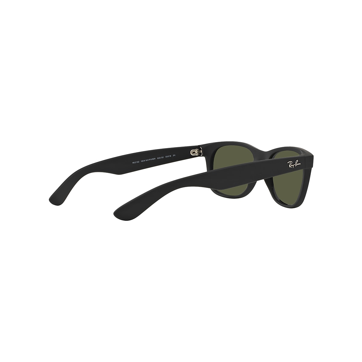 NEW WAYFARER FLASH Sunglasses in Rubber Black and Silver Flash