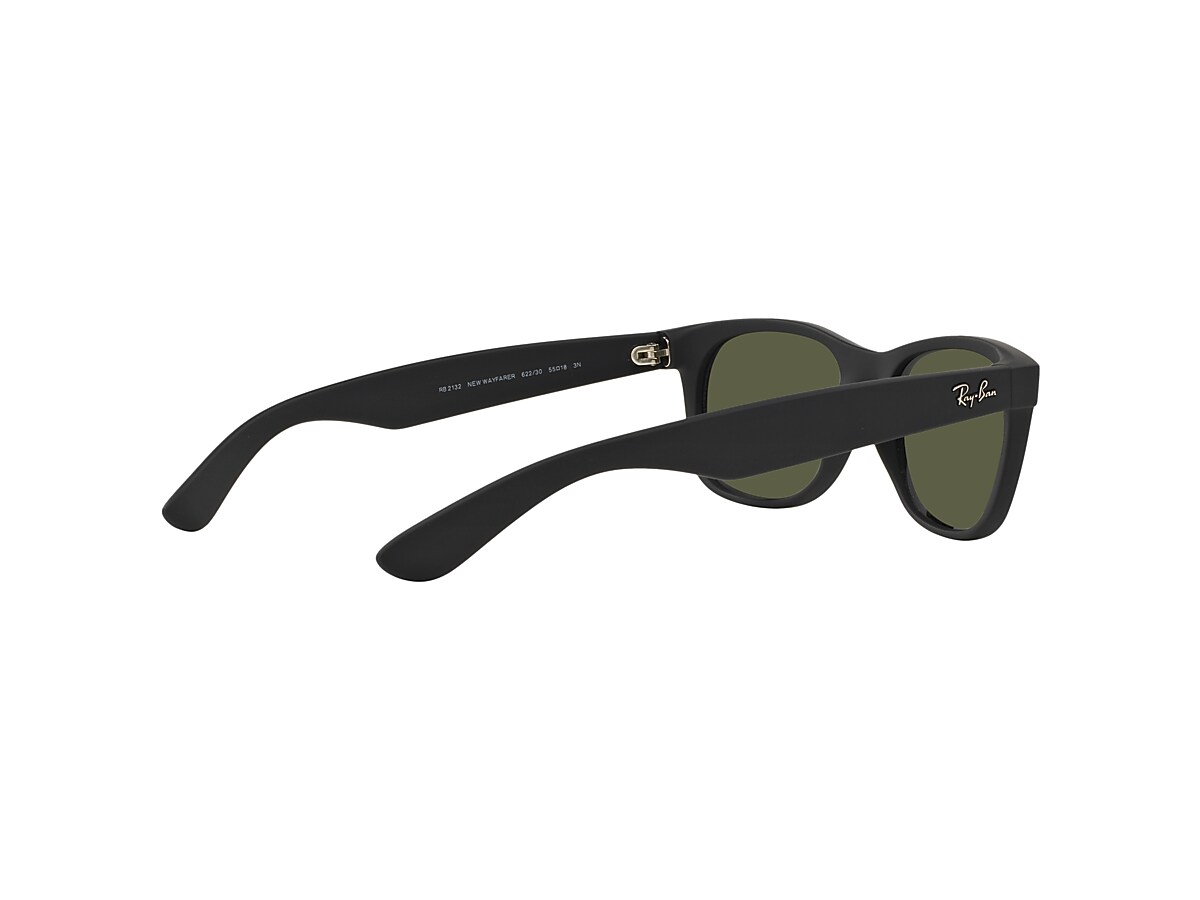 NEW WAYFARER FLASH Sunglasses in Rubber Black and Silver