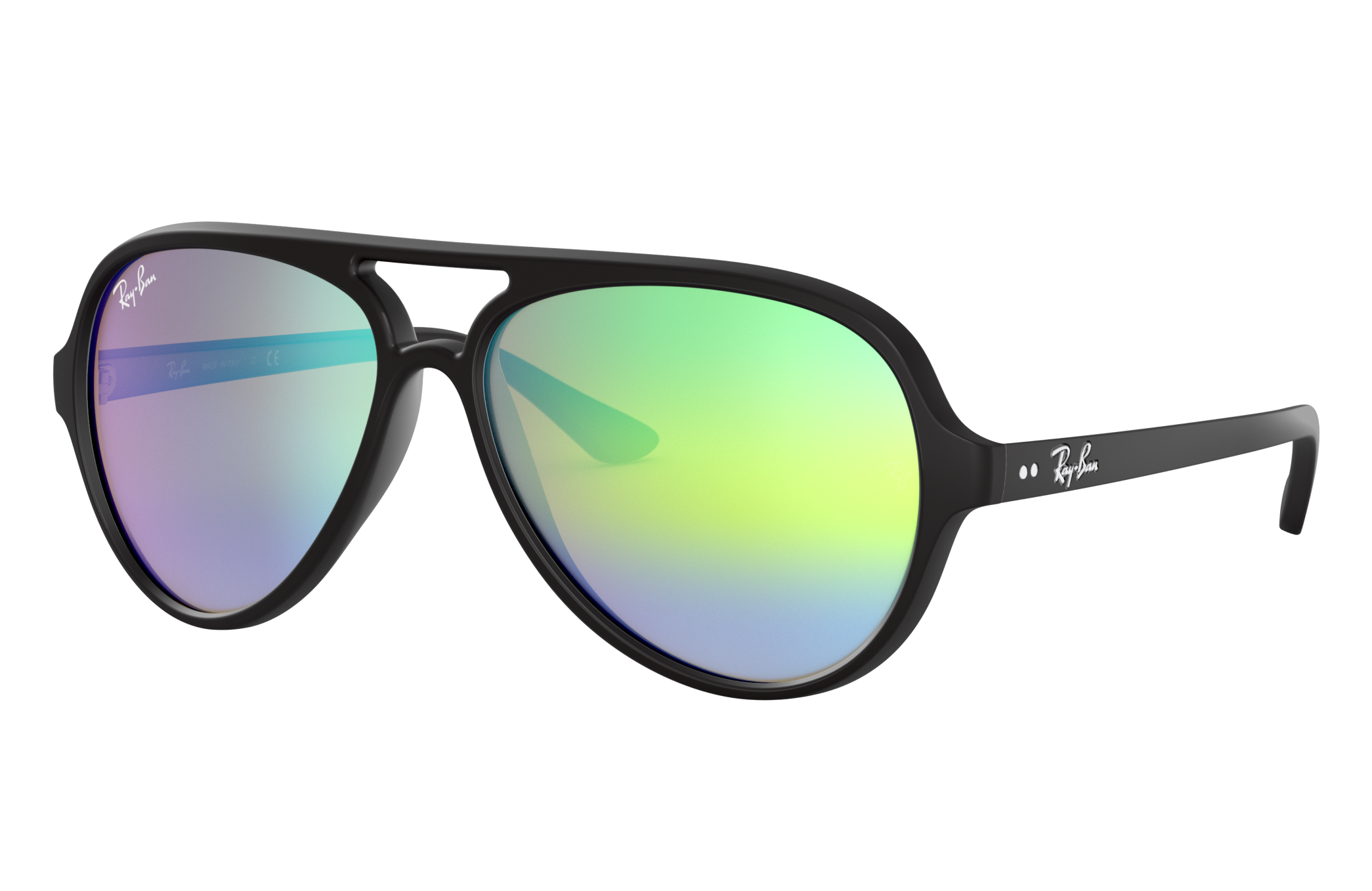Cats 5000 Flash Lenses Sunglasses in Black and Grey/Green | Ray-Ban®