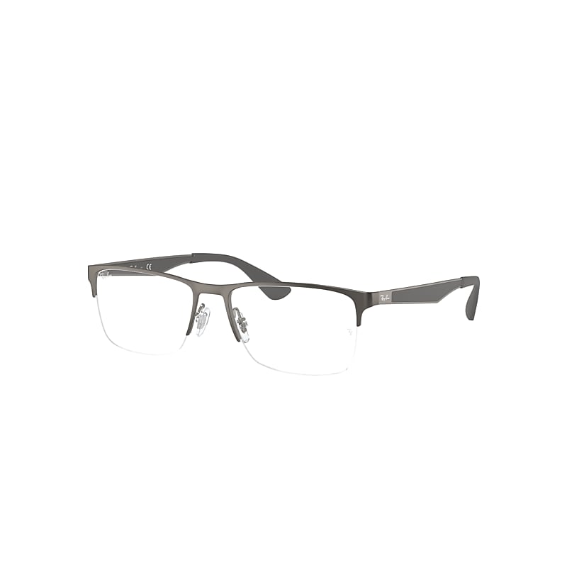 Ray-Ban Rb6335 Optics Eyeglasses Grey Frame Clear Lenses Polarized 54-17