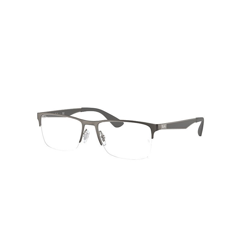 Ray-Ban Rb6335 Eyeglasses Gunmetal Frame Clear Lenses Polarized 56-17