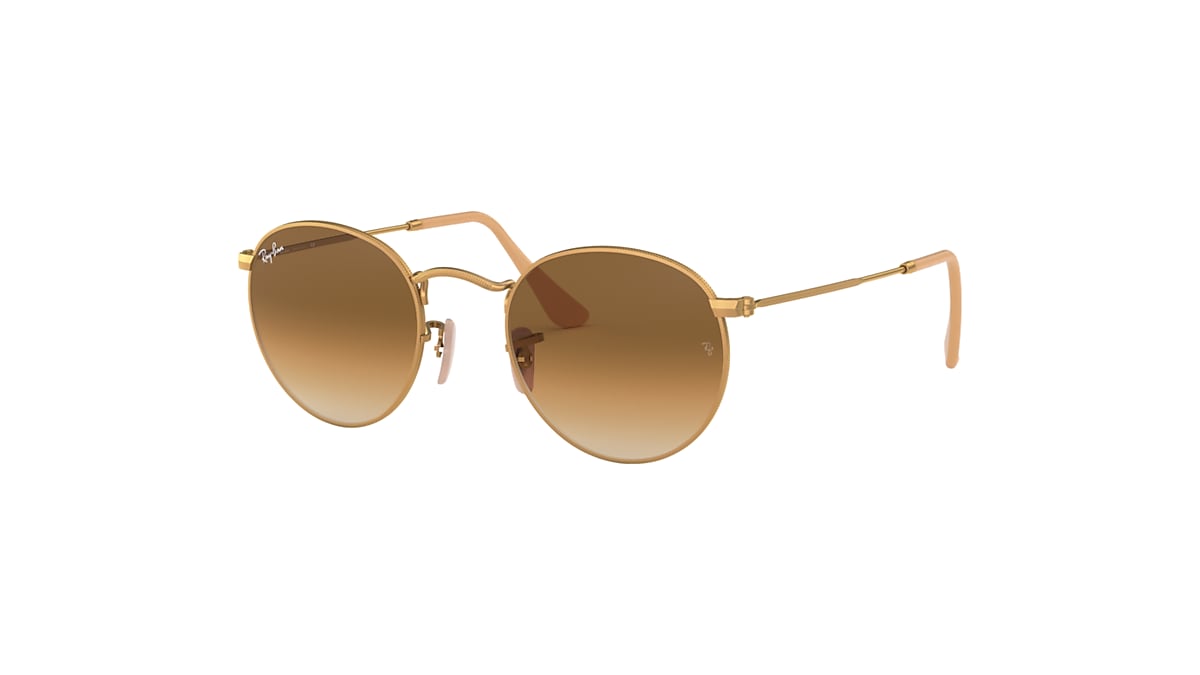 ROUND METAL Sunglasses in Gold and Light Brown RB3447 | Ray-Ban® US