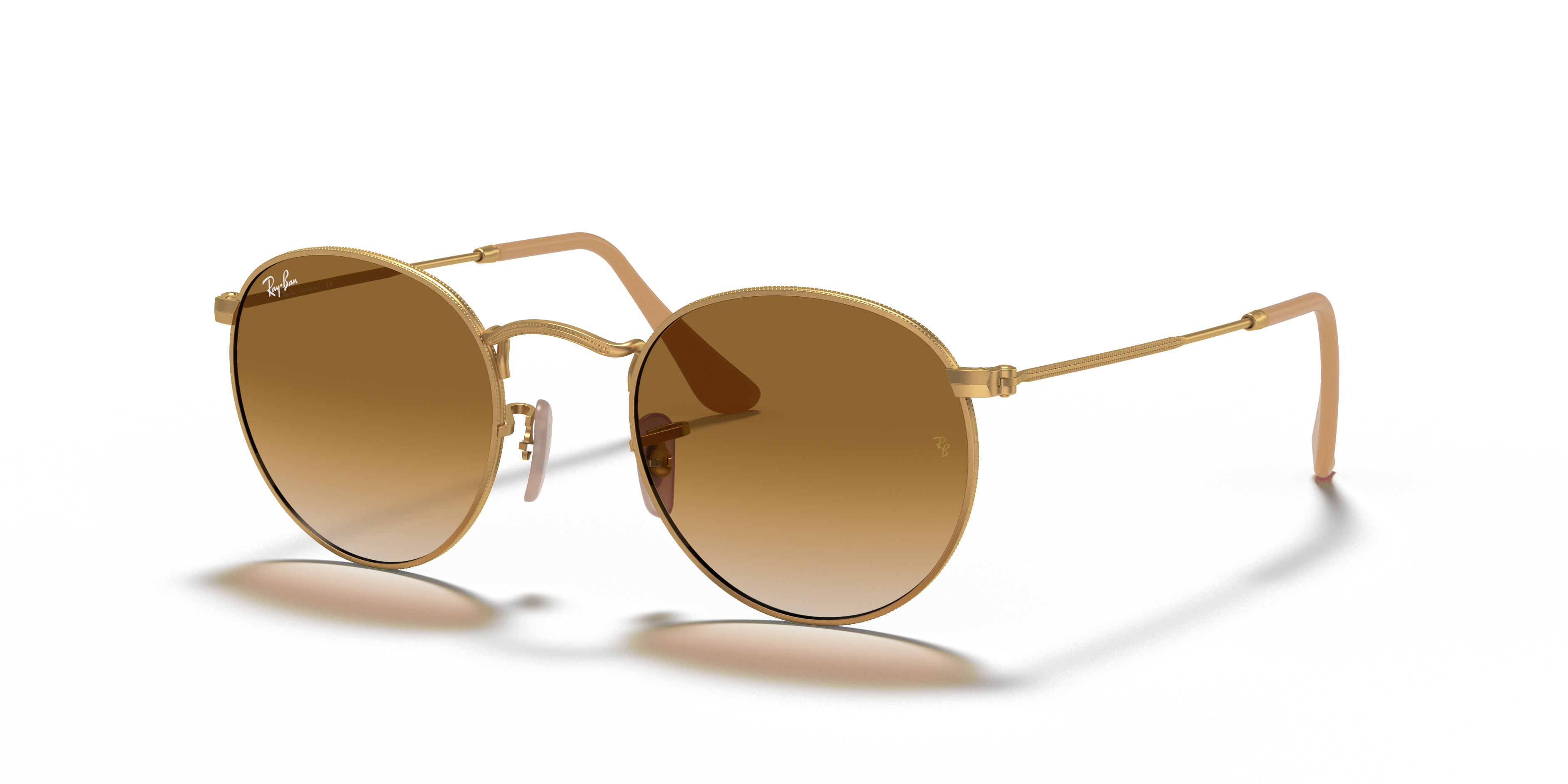 gold and brown ray bans