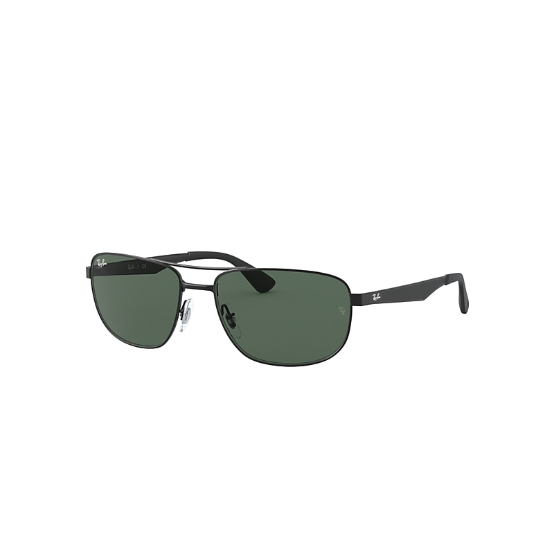 Ray-Ban Rb3528 Sunglasses Black Frame Green Lenses 61-17