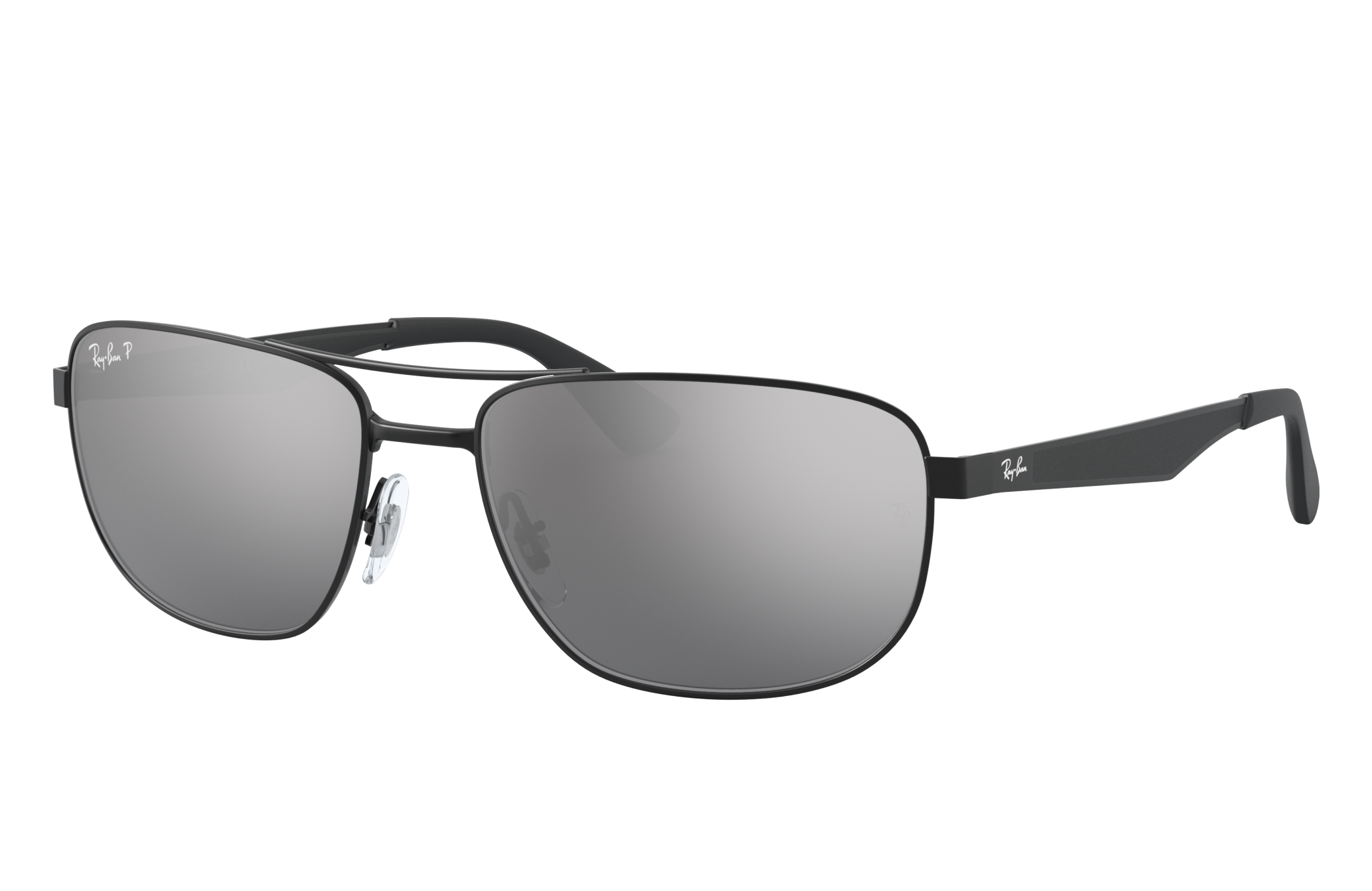 swear surge Glue Rb3528 Sunglasses in Black and Silver | Ray-Ban®