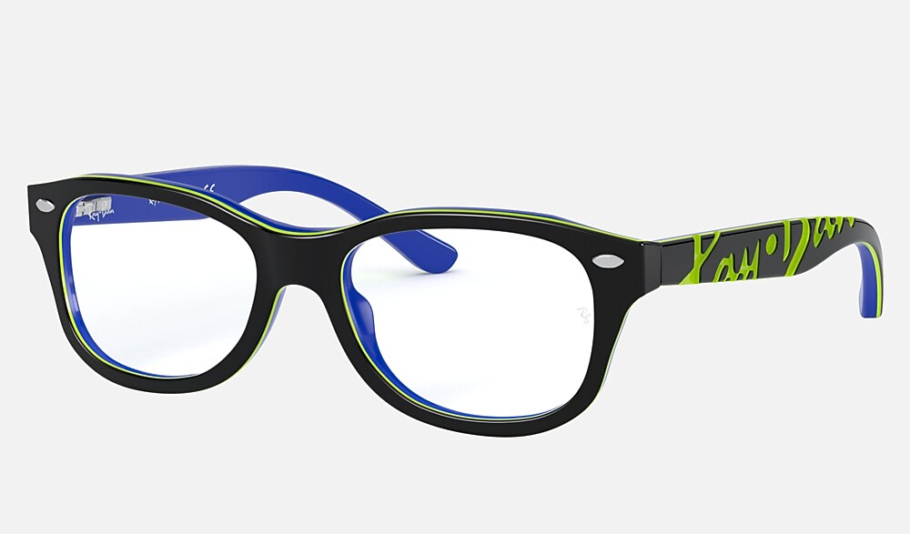 BLEU RUBANページ RB1544 OPTICS KIDS Eyeglasses with Dark Grey On Blue Frame