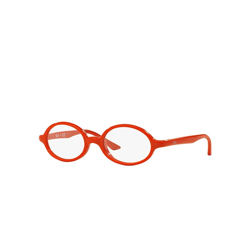 Ray-Ban Junior Rb1545 Optics Kids Eyeglasses Orange On Rubber Orange Frame Clear Lenses Polarized 42-16