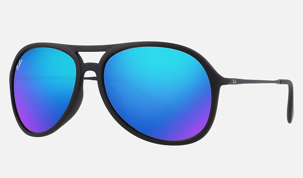 小物 Ray-Ban RB4201-F ALEX Sunglasses in Black and Blue Mirror - RB4201F | Ray-Ban®