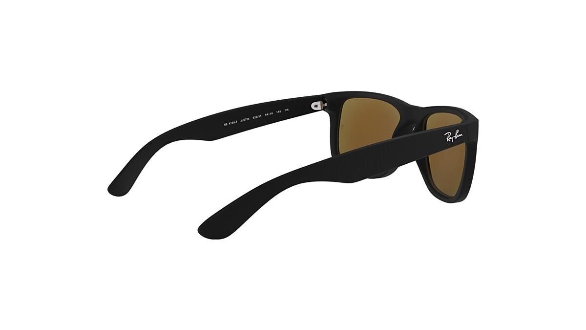 JUSTIN COLOR MIX Sunglasses in Rubber Black and Blue Mirror