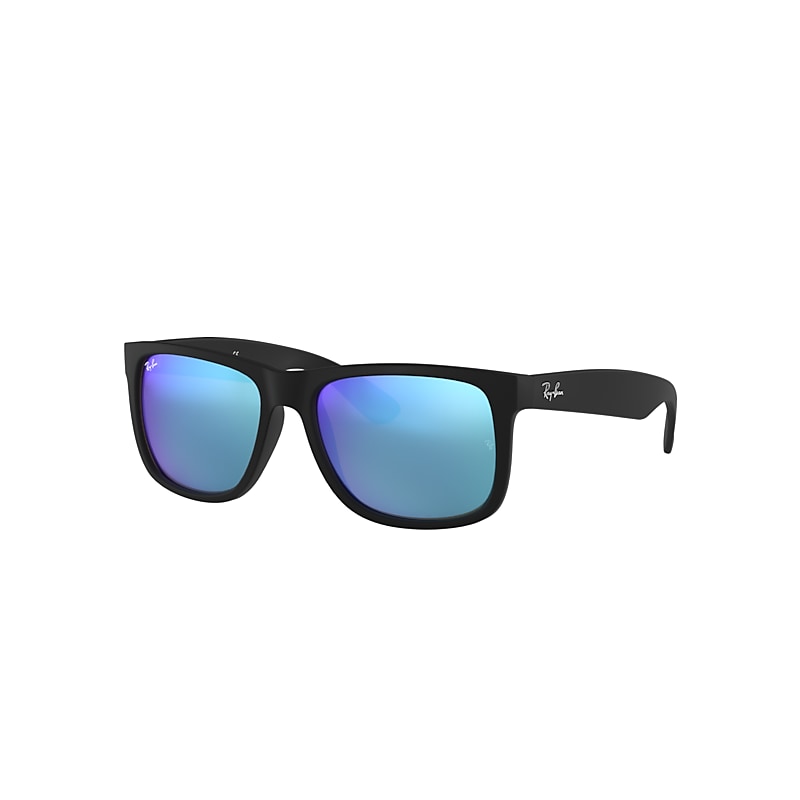 Ray-Ban Justin Color Mix Sunglasses Black Frame Blue Lenses 55-17