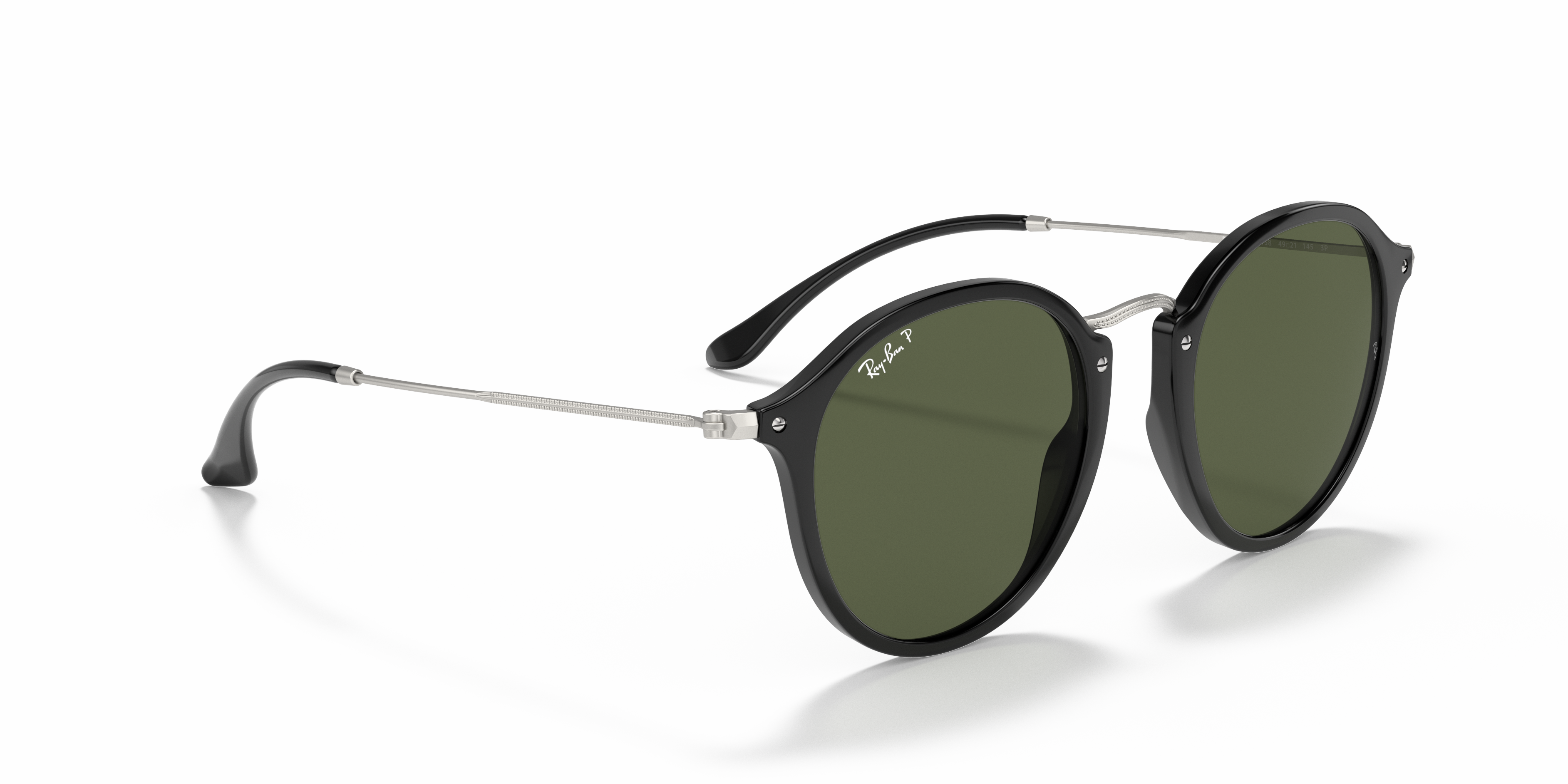 ray ban round fleck black